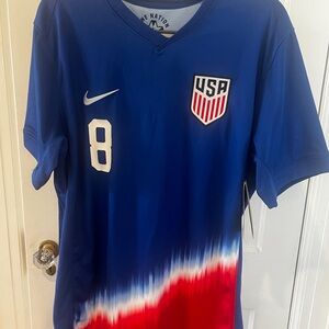 Nike Blue and Red USA Men's Jersey